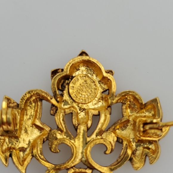 Vatican Library Collection Gold Tone Cross Brooch - Picture 6 of 8